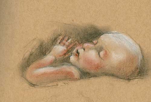 Sketch of baby