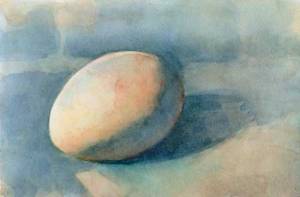 Egg 2 (Third state) Watercolor on Arches #300 hot press