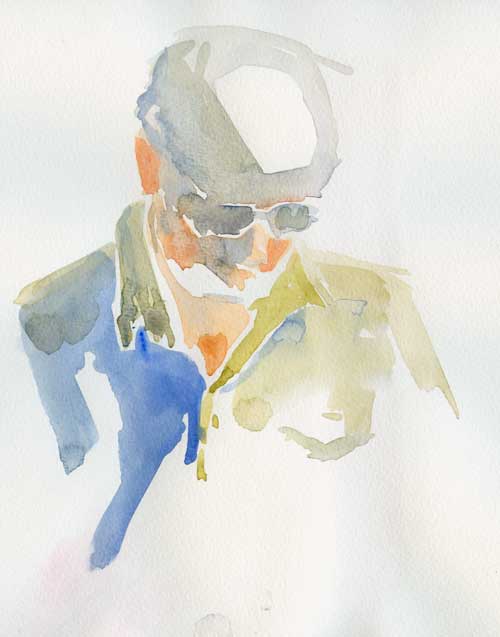 Figure drawing in watercolor