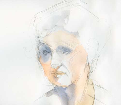 Figure drawing in watercolor