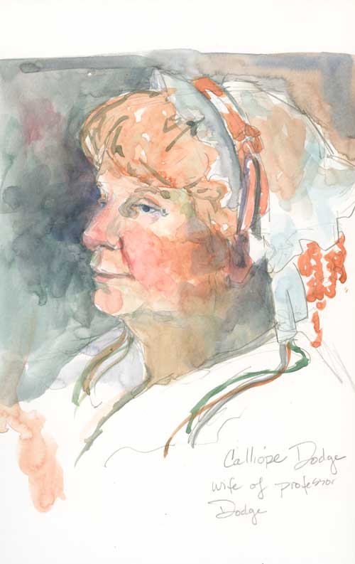 The Prenologist's Wife, Calliope Dodge Watercolor over graphite in Stillman & Birn Zeta series sketchbook