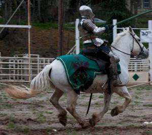 Knight jousting