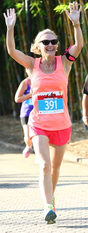 Sue Loncaric running a marathon