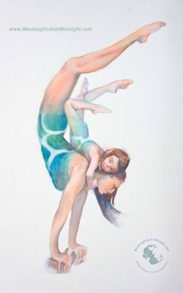 Mother and daughter acrobatics